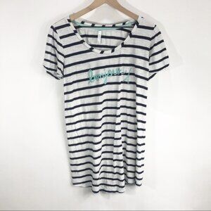 Nordstrom navy striped t-shirt dress short sleeve